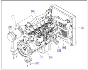 Motor diésel D926 Ti-E A2 180kw 10117783 Liebherr Engine D926 Repuestos para excavadora R944