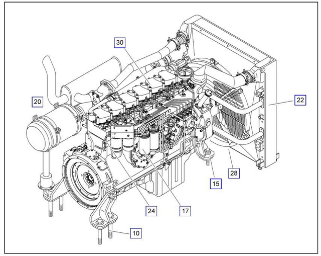 Motor diésel D926 Ti-E A2 180kw 10117783 Liebherr Engine D926 Repuestos para excavadora R944