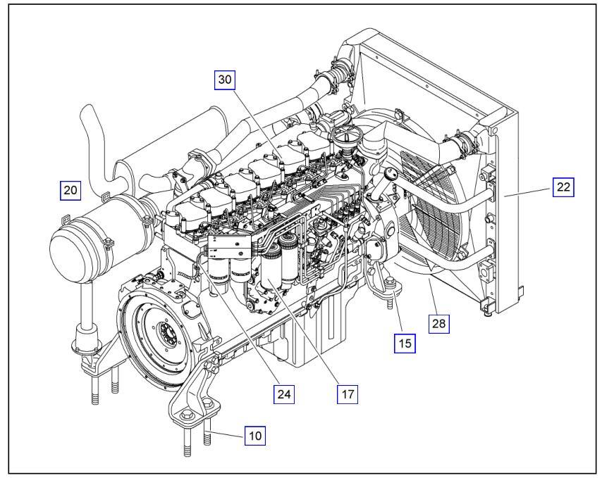 Motor diésel D926 Ti-E A2 180kw 10117783 Liebherr Engine D926 Repuestos para excavadora R944