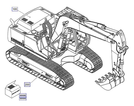 Tren de rodaje de excavadora Liebherr R944 9018695