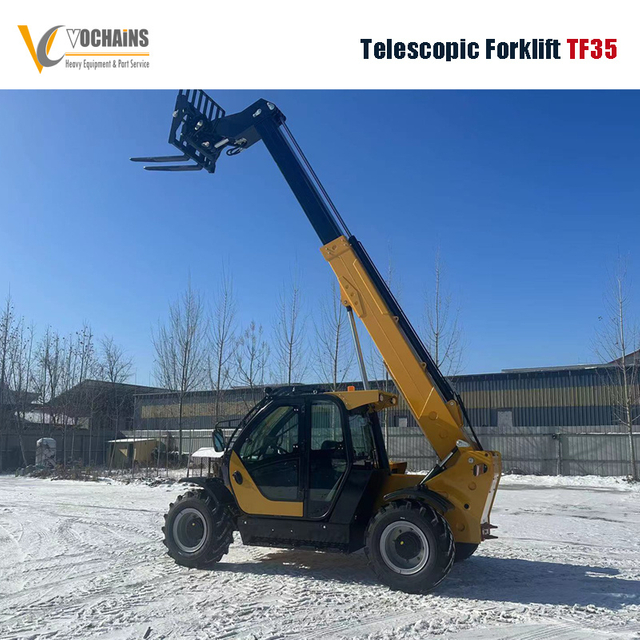 Carretilla elevadora con pluma telescópica para equipo pesado