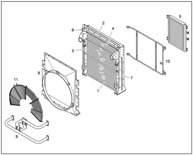 Enfriador de aceite 10678436 10678437 Enfriador de agua 10678438 para piezas de motor Liebherr D926