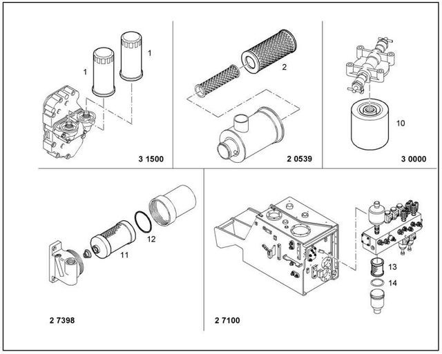 Kit de servicio de repuestos originales y OEM para excavadora Liebherr R944 y piezas del motor 5700043