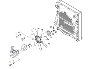 Radiador combinado 10475795 Instalación del ventilador 9899509 Recambio original Liebherr