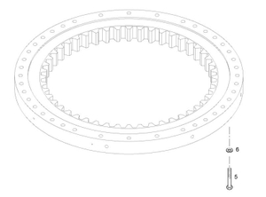 Piezas de fijación Anillo oscilante para piezas de excavadora R944